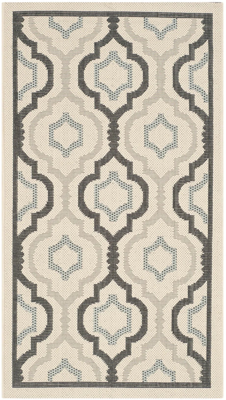 Safavieh Courtyard 2'-0" x 3'-7" Rug in Ivory / Black