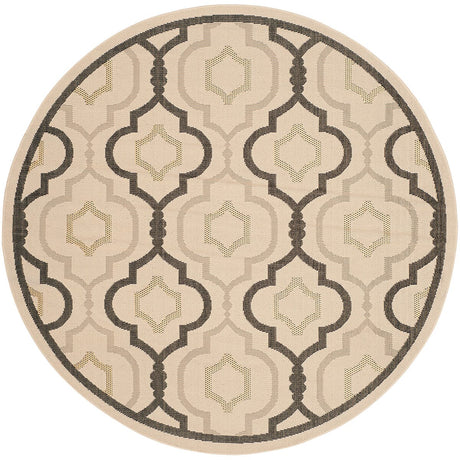 Safavieh Courtyard Cy7938 - 256A21 Beige / Black Rugs - Safavieh - cy7938 - 256a21 - 5r