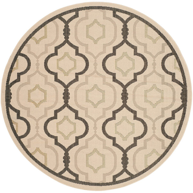 Safavieh Courtyard Cy7938 - 256A21 Beige / Black Rugs - Safavieh - cy7938 - 256a21 - 5r