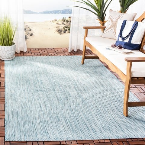 Safavieh Courtyard Cy8022 - 37121 Aqua / Grey Rugs - Safavieh - cy8022 - 37121 - 7r