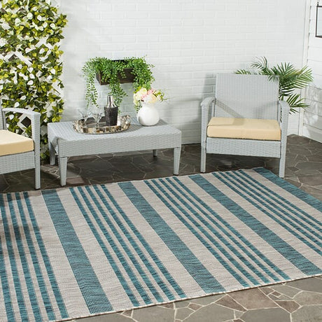 Safavieh Courtyard Cy8062 - 37212 Grey / Blue Rugs - Safavieh - cy8062 - 37212 - 2