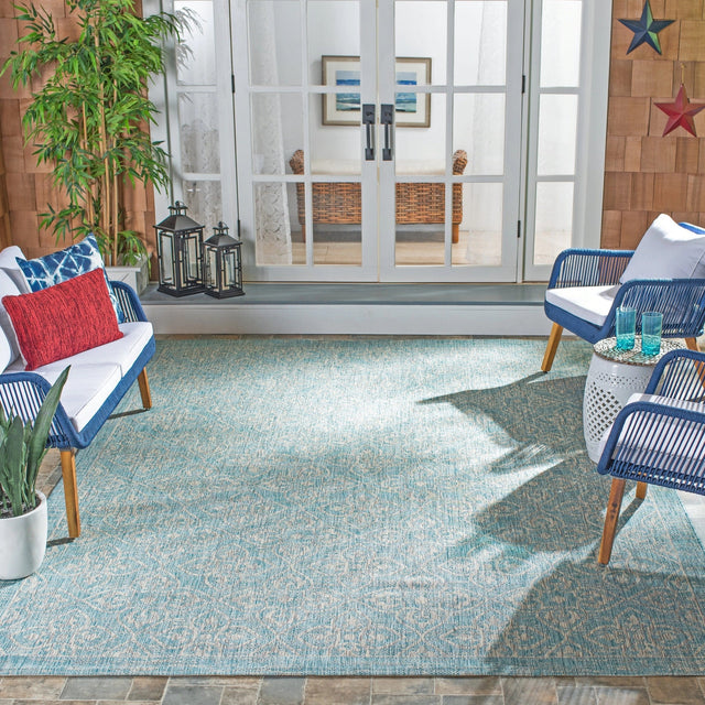 Safavieh Courtyard Cy8066 - 37121 Aqua/Grey Rugs - Safavieh - cy8066 - 37121 - 5