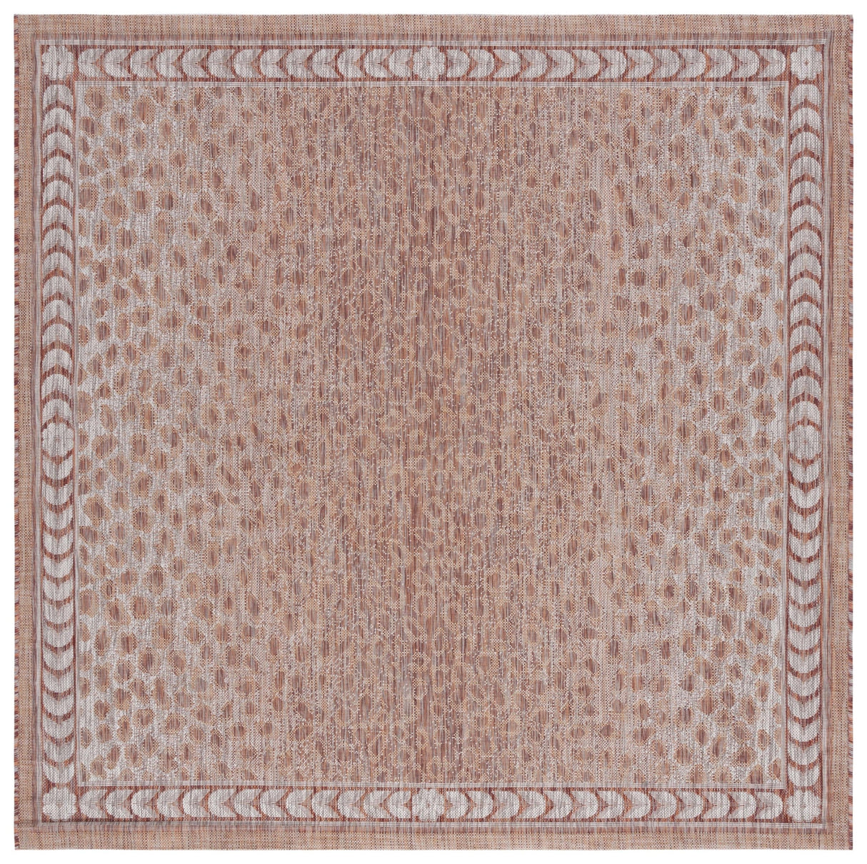 Safavieh Courtyard Cy8100 Rust/Beige Rug - Safavieh - cy8100 - 36512 - 7sq