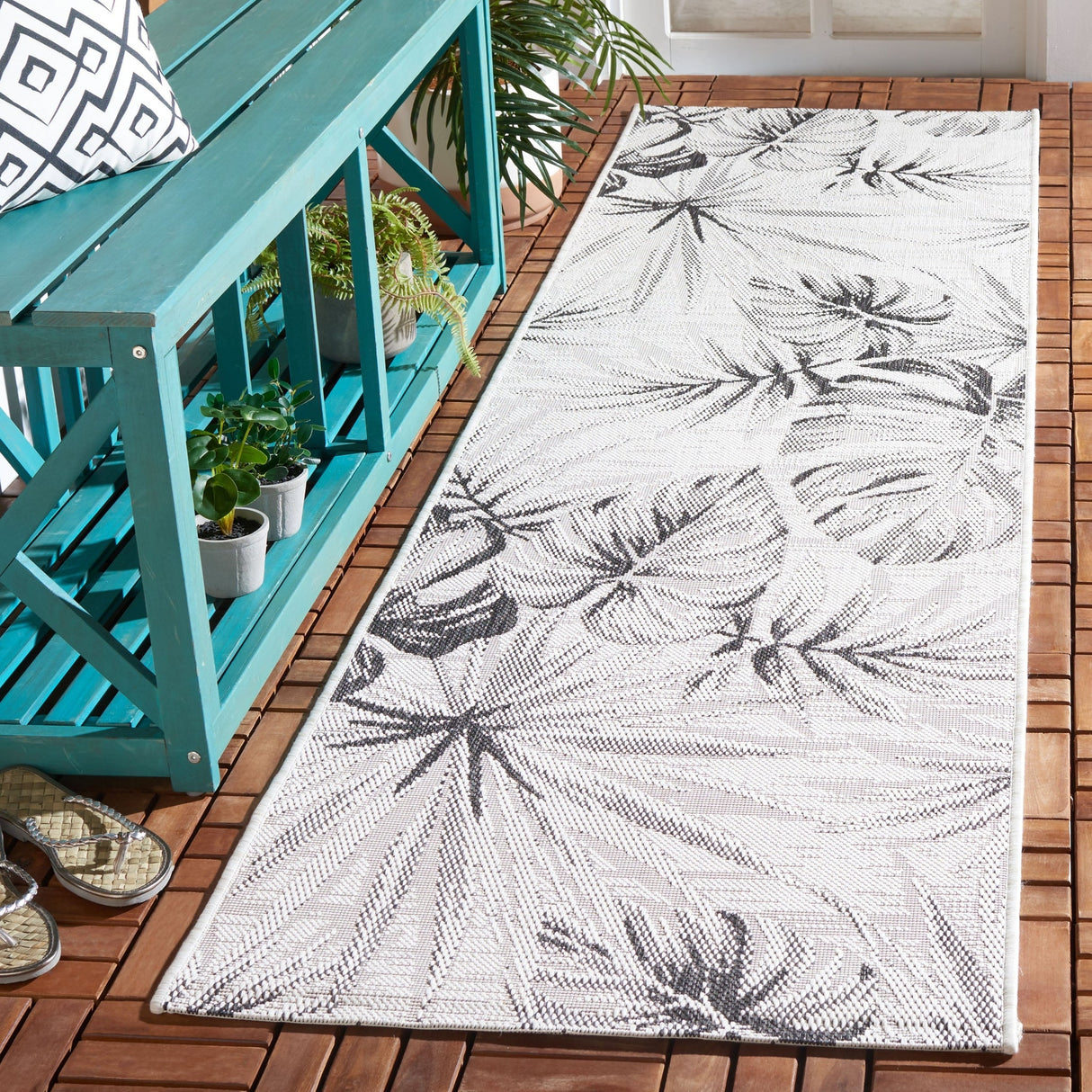 Safavieh Courtyard Cy8127 - 537 Ivory/Black Rug - Safavieh - cy8127 - 537 - 7r