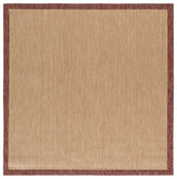 Safavieh Courtyard 6'-7" x 6'-7" Rug in Beige / Red