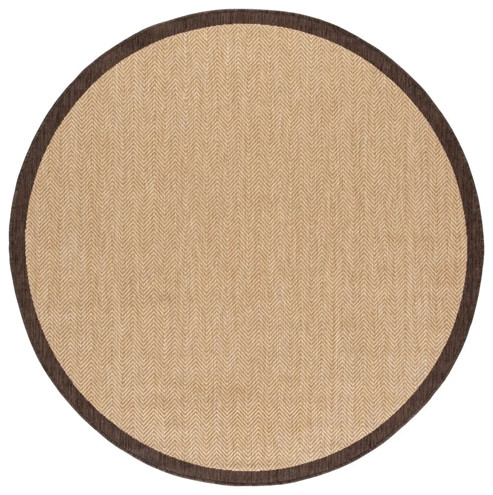 Safavieh Courtyard 6'-7" x 6'-7" Rug in Natural / Brown