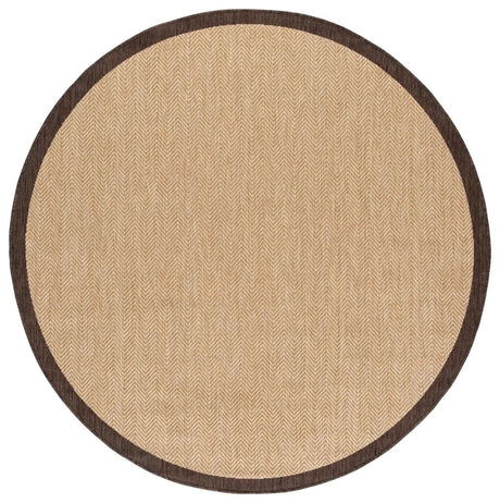 Safavieh Courtyard 6'-7" x 6'-7" Rug in Natural / Brown