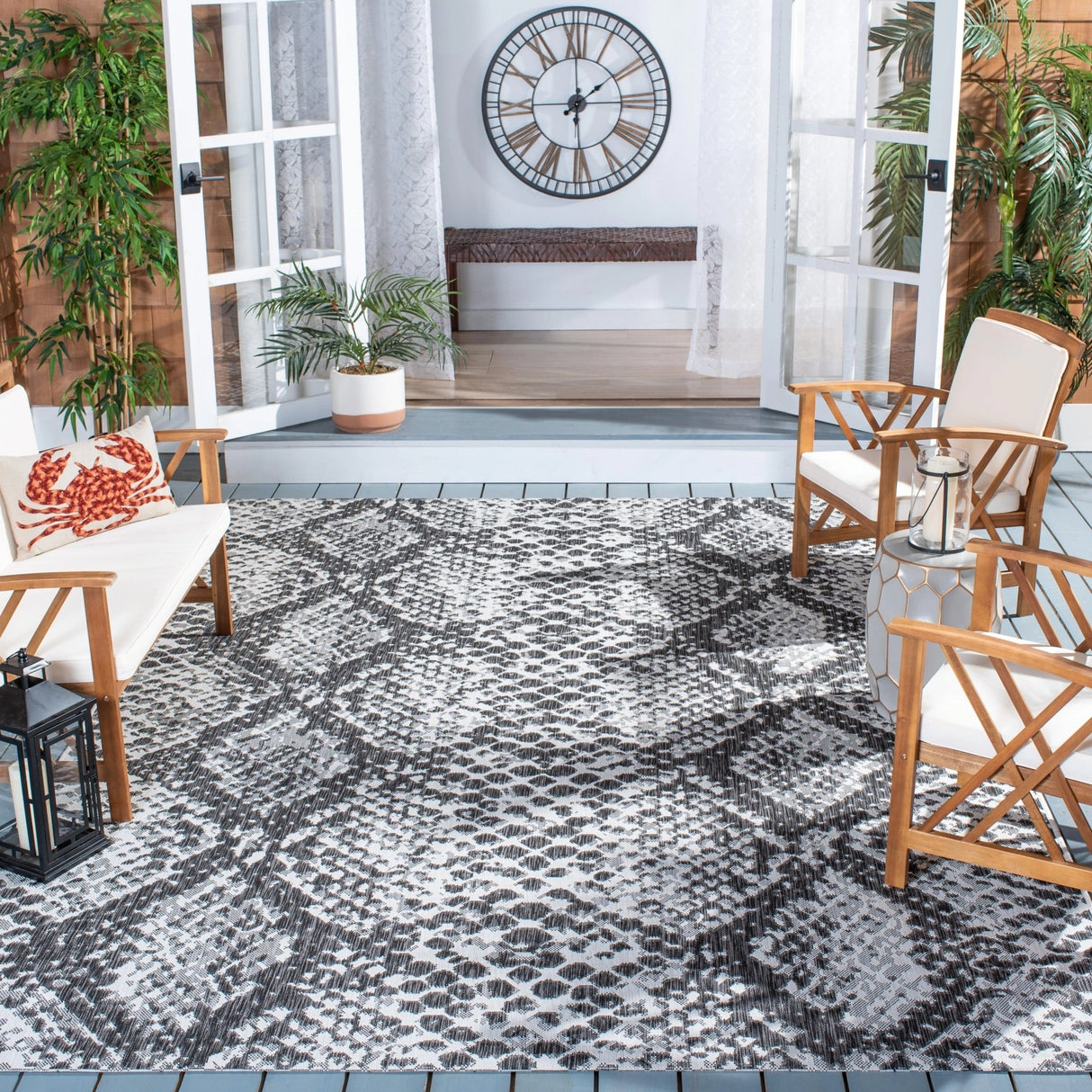 Safavieh Courtyard Cy8162 - 53712 Grey/Black Rugs - Safavieh - cy8162 - 53712 - 4