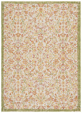 Safavieh Courtyard 4'-0" x 5'-7" Rug in Green Ivory / Red Yellow