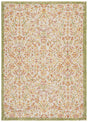 Safavieh Courtyard 4'-0" x 5'-7" Rug in Green Ivory / Red Yellow