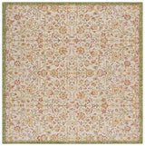Safavieh Courtyard 6'-7" x 6'-7" Rug in Green Ivory / Red Yellow