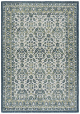 Safavieh Courtyard 6'-7" x 9'-6" Rug in Green Ivory / Navy Light Blue