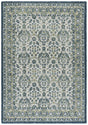 Safavieh Courtyard 6'-7" x 9'-6" Rug in Green Ivory / Navy Light Blue