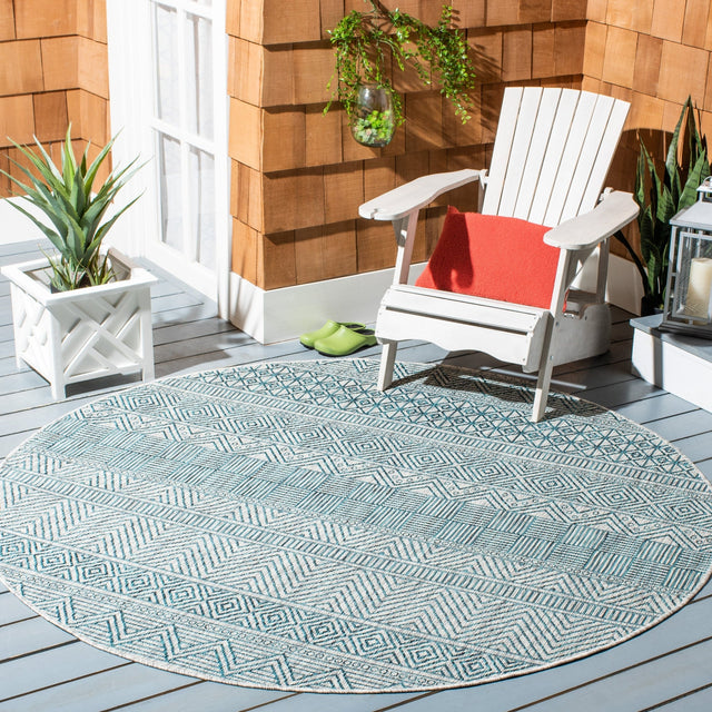 Safavieh Courtyard Cy8196 - 37212 Grey/Teal Rugs - Safavieh - cy8196 - 37212 - 7r