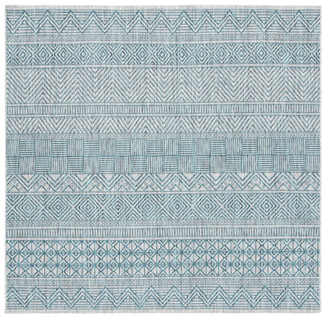 Safavieh Courtyard Cy8196 - 37212 Grey/Teal Rugs - Safavieh - cy8196 - 37212 - 7sq