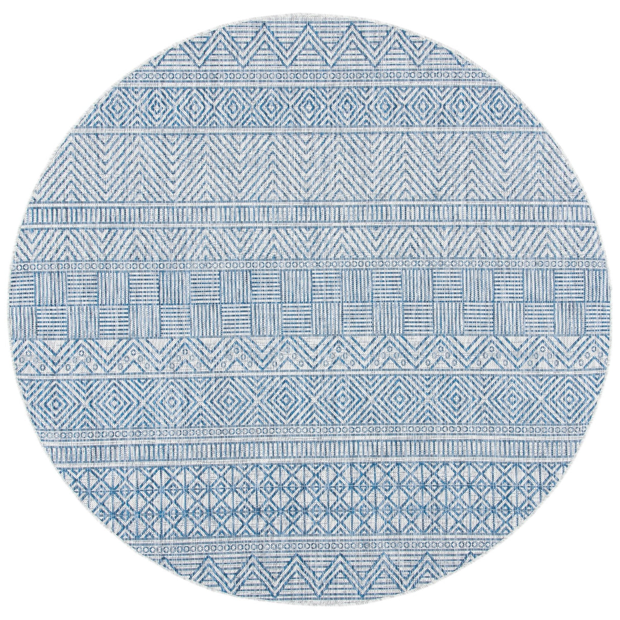 Safavieh Courtyard Cy8196 - 53412 Ivory/Navy Rugs - Safavieh - cy8196 - 53412 - 4r