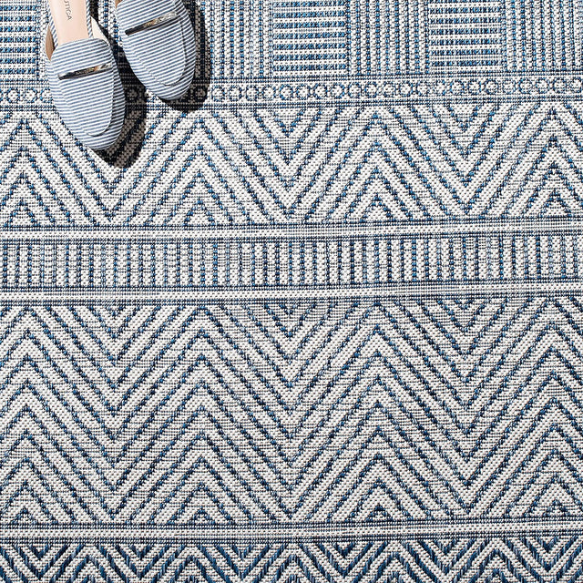 Safavieh Courtyard Cy8196 - 53412 Ivory/Navy Rugs - Safavieh - cy8196 - 53412 - 4r