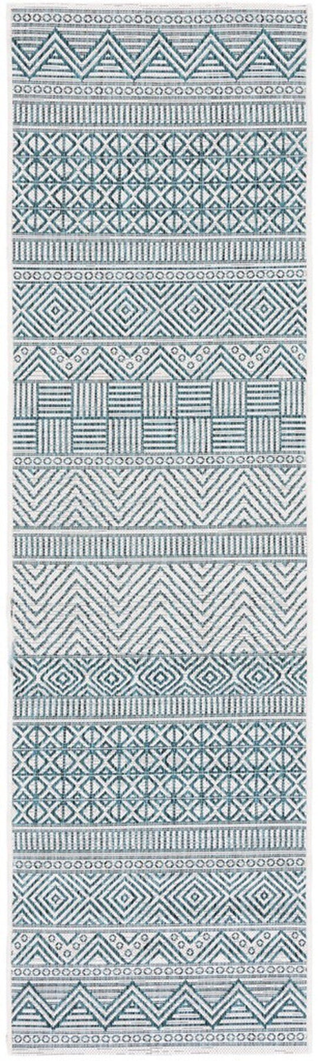 Safavieh Courtyard Cy8196 - 53512 Ivory/Turquoise Rugs - Safavieh - cy8196 - 53512 - 28