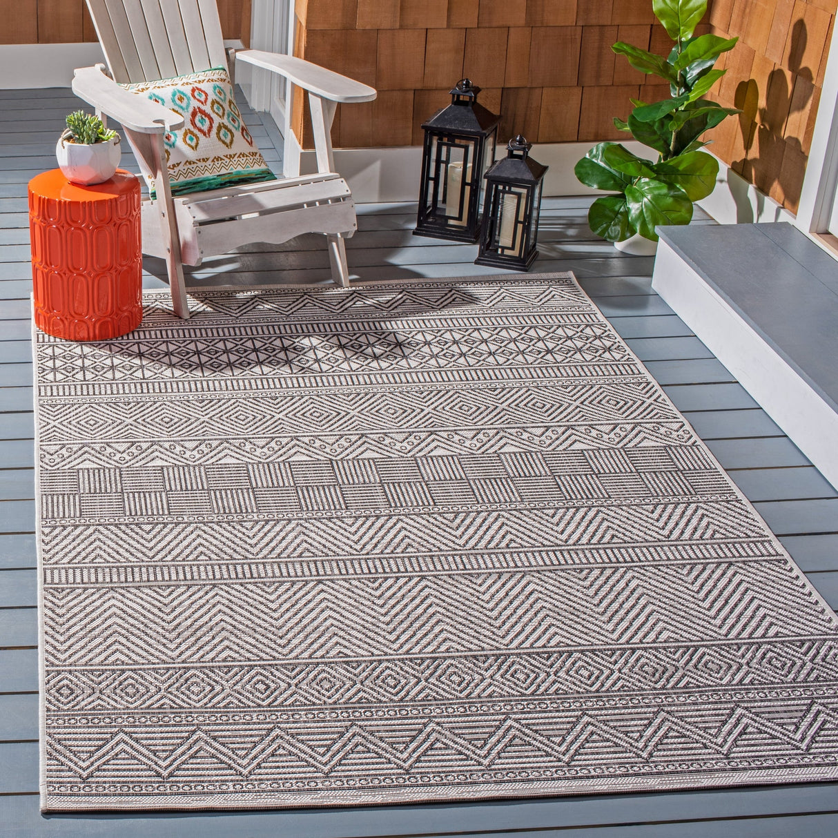 Safavieh Courtyard Cy8196 - 53712 Ivory/Black Rugs - Safavieh - cy8196 - 53712 - 2