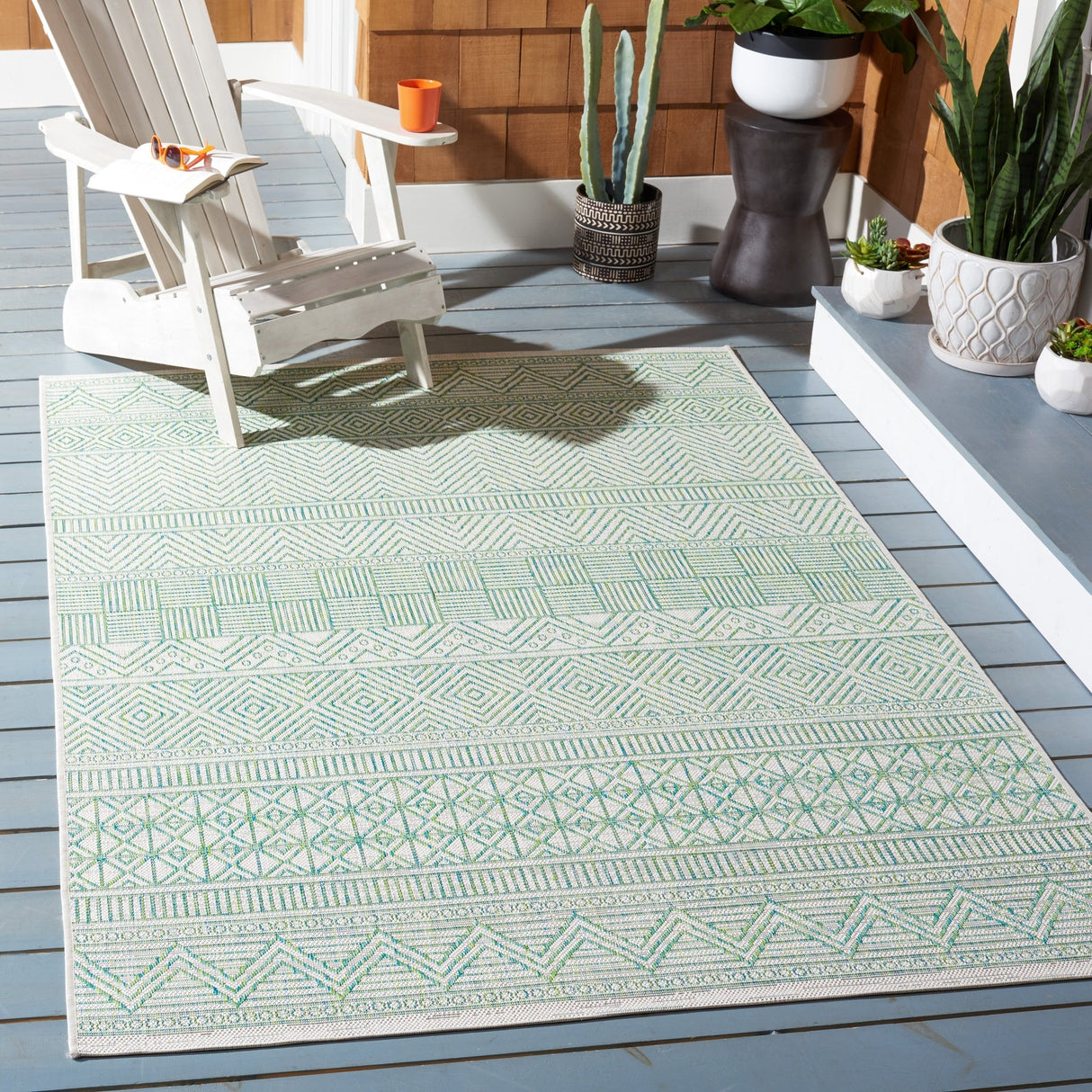 Safavieh Courtyard Cy8196 - 55712 Beige/Green Rugs - Safavieh - cy8196 - 55712 - 2