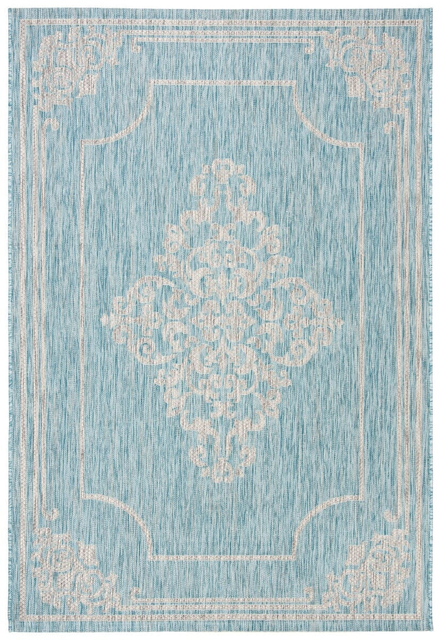 Safavieh Courtyard Cy8212 - 37121 Aqua / Grey Rugs - Safavieh - cy8212 - 37121 - 4