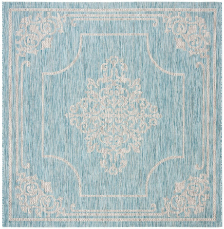 Safavieh Courtyard Cy8212 - 37121 Aqua / Grey Rugs - Safavieh - cy8212 - 37121 - 7sq