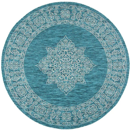 Safavieh Courtyard Cy8232 - 37221 Teal/Ivory Rugs - Safavieh - cy8232 - 37221 - 2
