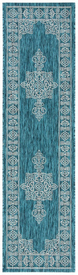 Safavieh Courtyard Cy8232 - 37221 Teal/Ivory Rugs - Safavieh - cy8232 - 37221 - 28