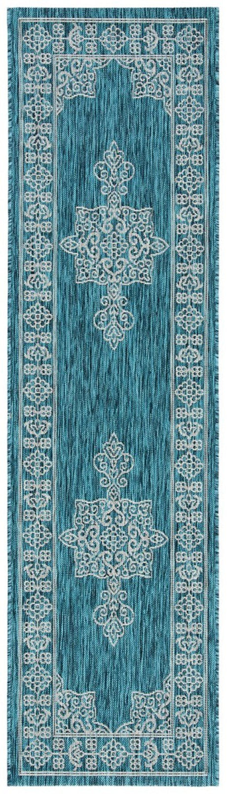 Safavieh Courtyard Cy8232 - 37221 Teal/Ivory Rugs - Safavieh - cy8232 - 37221 - 28