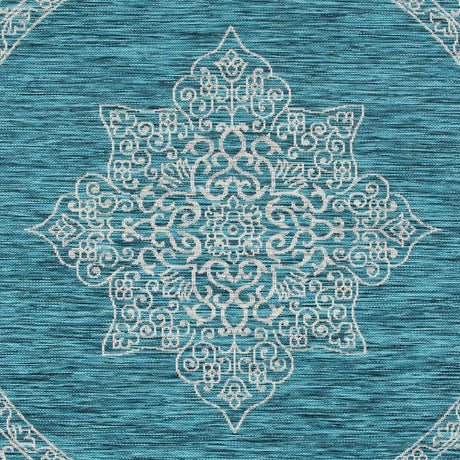 Safavieh Courtyard Cy8232 - 37221 Teal/Ivory Rugs - Safavieh - cy8232 - 37221 - 28