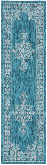 Safavieh Courtyard Cy8232 Teal/Ivory Rug - Safavieh - cy8232 - 37221 - 27