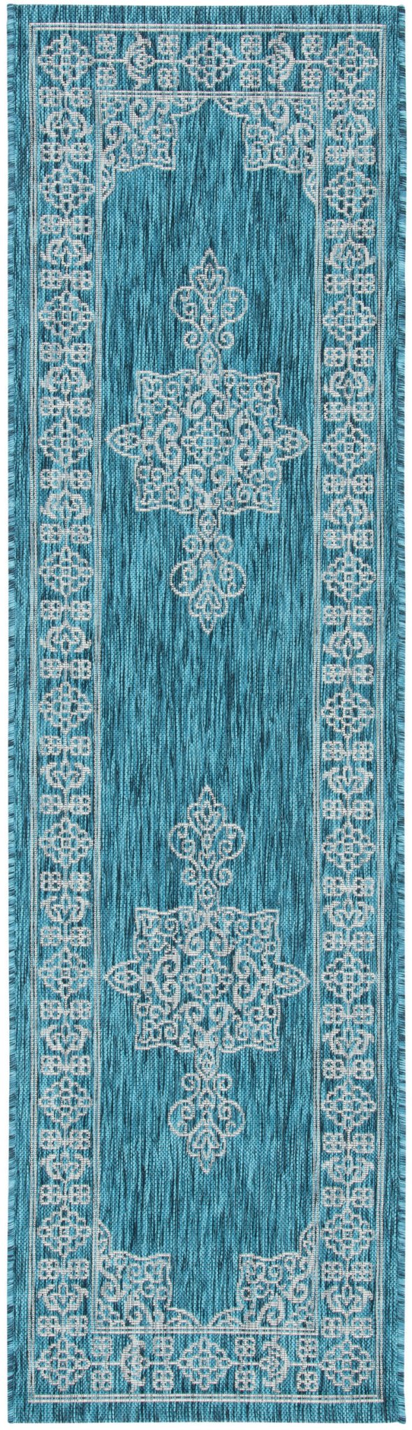 Safavieh Courtyard Cy8232 Teal/Ivory Rug - Safavieh - cy8232 - 37221 - 27