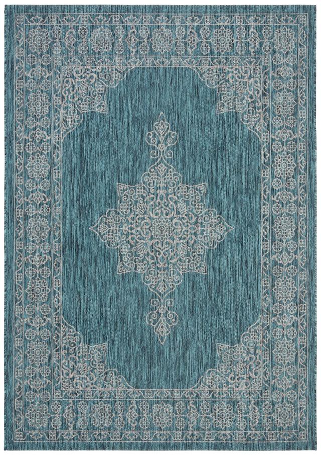 Safavieh Courtyard Cy8232 Teal/Ivory Rug - Safavieh - cy8232 - 37221 - 27