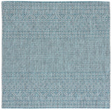 Safavieh Courtyard 6'-7" x 6'-7" Rug in Grey / Aqua