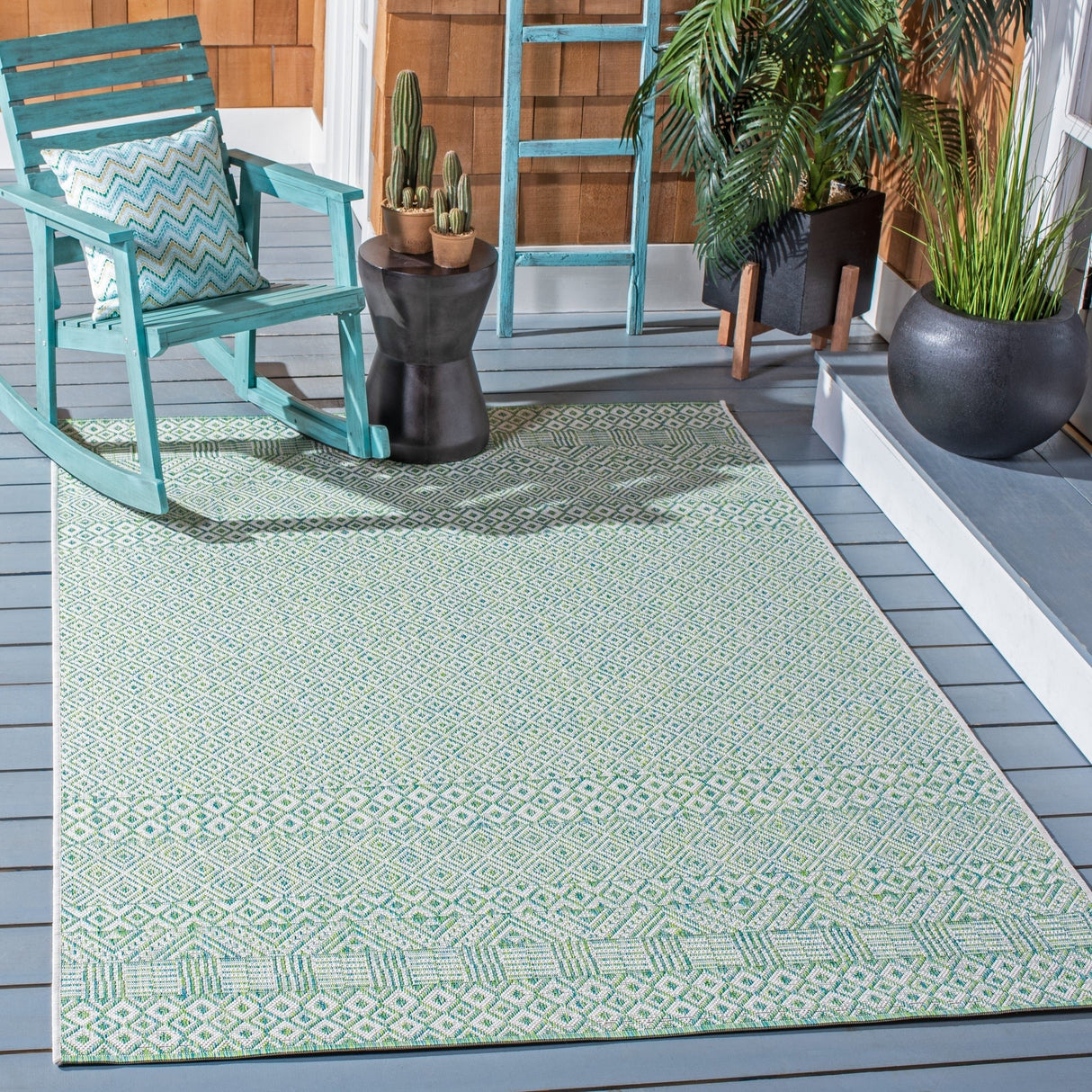Safavieh Courtyard Cy8235 - 55712 Ivory/Green Rugs - Safavieh - cy8235 - 55712 - 2
