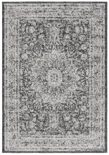 Safavieh Courtyard 5'-3" x 7'-7" Rug in Grey / Black