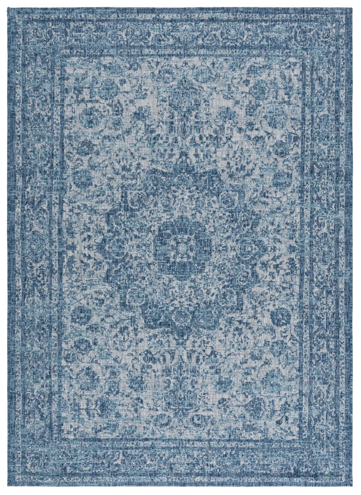 Safavieh Courtyard 5'-3" x 7'-7" Rug in Navy / Grey