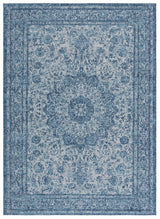 Safavieh Courtyard 5'-3" x 7'-7" Rug in Navy / Grey