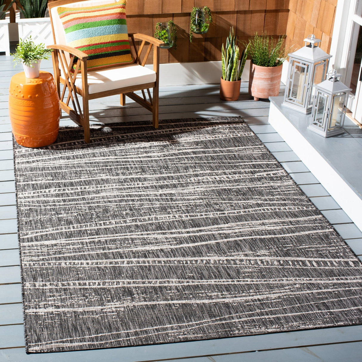 Safavieh Courtyard Cy8395 - 36621 Black/Ivory Rugs - Safavieh - cy8395 - 36621 - 4