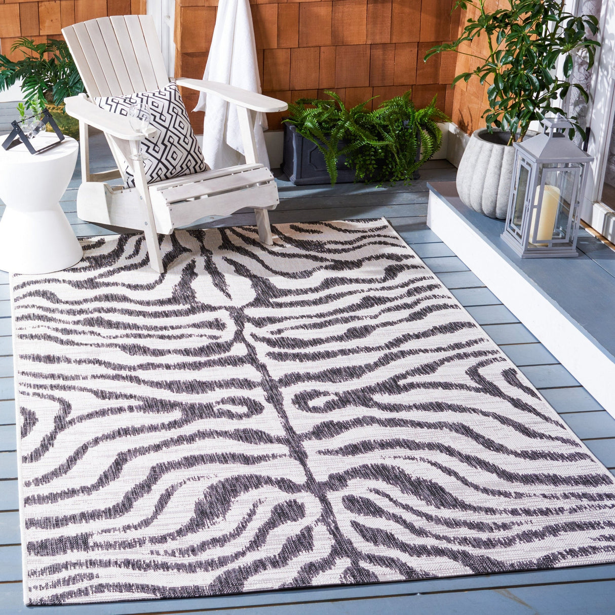 Safavieh Courtyard Cy8444 Ivory/Black Rug - Safavieh - cy8444 - 53712 - 2