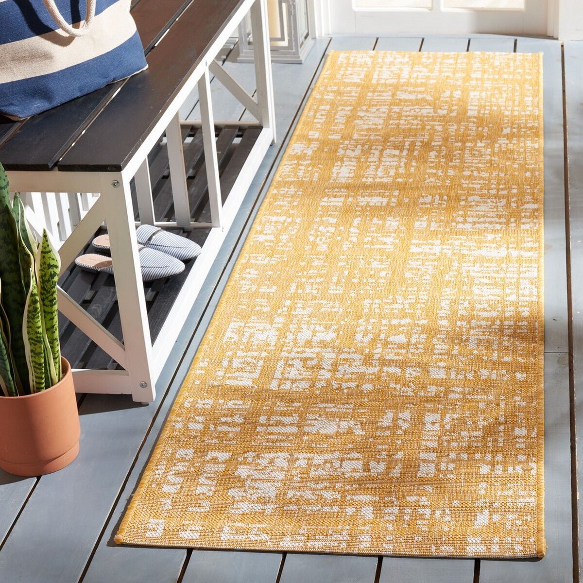 Safavieh Courtyard Cy8451 - 56021 Gold/Ivory Rugs - Safavieh - cy8451 - 56021 - 7r