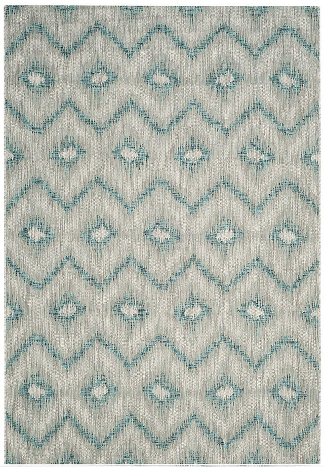 Safavieh Courtyard Cy8463 - 37212 Grey / Blue Rugs - Safavieh - cy8463 - 37212 - 2