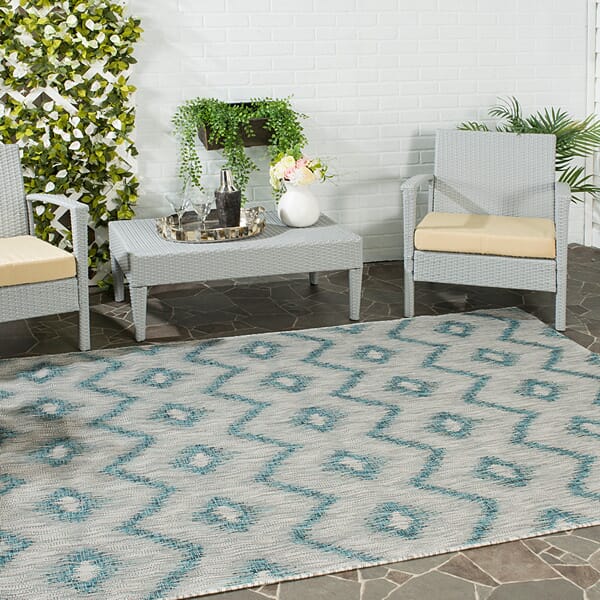 Safavieh Courtyard Cy8463 - 37212 Grey / Blue Rugs - Safavieh - cy8463 - 37212 - 2