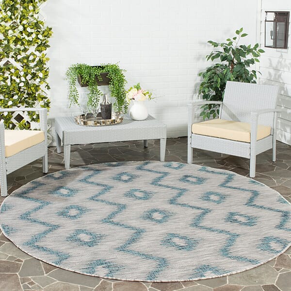 Safavieh Courtyard Cy8463 - 37212 Grey / Blue Rugs - Safavieh - cy8463 - 37212 - 28