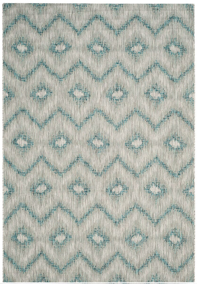 Safavieh Courtyard Cy8463 - 37212 Grey / Blue Rugs - Safavieh - cy8463 - 37212 - 28