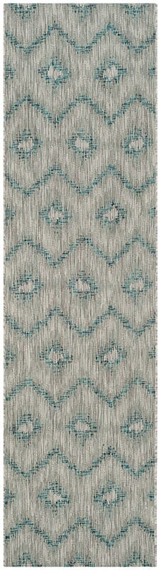 Safavieh Courtyard Cy8463 - 37212 Grey / Blue Rugs - Safavieh - cy8463 - 37212 - 28