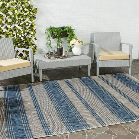 Safavieh Courtyard Cy8464 - 36812 Grey / Navy Rugs - Safavieh - cy8464 - 36812 - 2