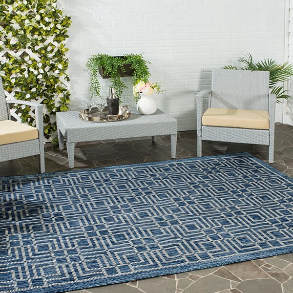 Safavieh Courtyard Cy8467 - 36821 Navy / Grey Rugs - Safavieh - cy8467 - 36821 - 2