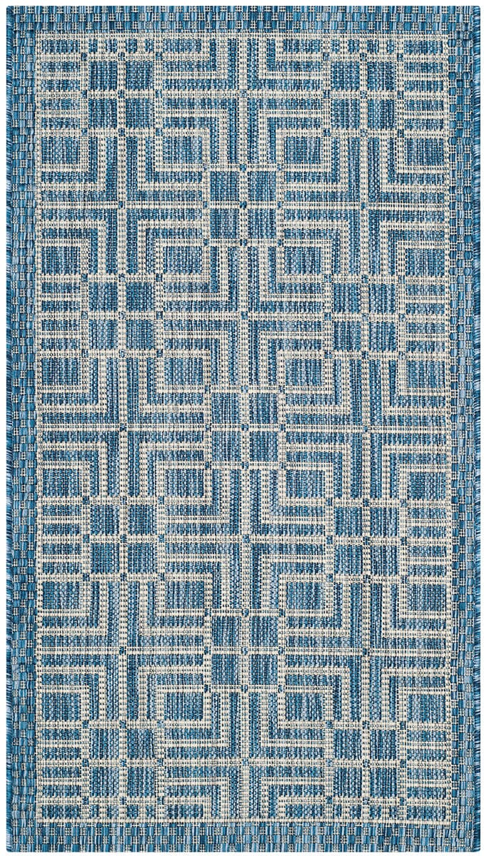 Safavieh Courtyard Cy8467 - 36821 Navy / Grey Rugs - Safavieh - cy8467 - 36821 - 7r