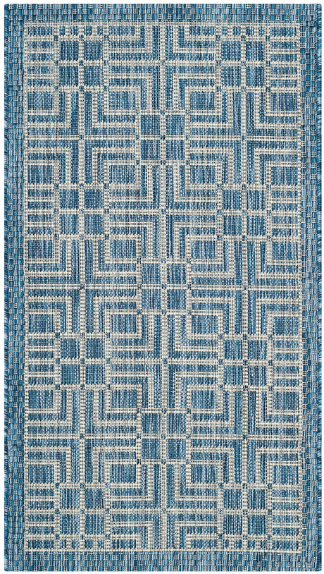 Safavieh Courtyard Cy8467 - 36821 Navy / Grey Rugs - Safavieh - cy8467 - 36821 - 7r